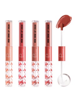 Marine Forest High Shine Lip Gloss with Clear Fixed Color Lip Oil Up to 12 Hours Long Lasting Dual Ended Liquid Lipstick Lightweight and Non Sticky 01 Oz 01020304 