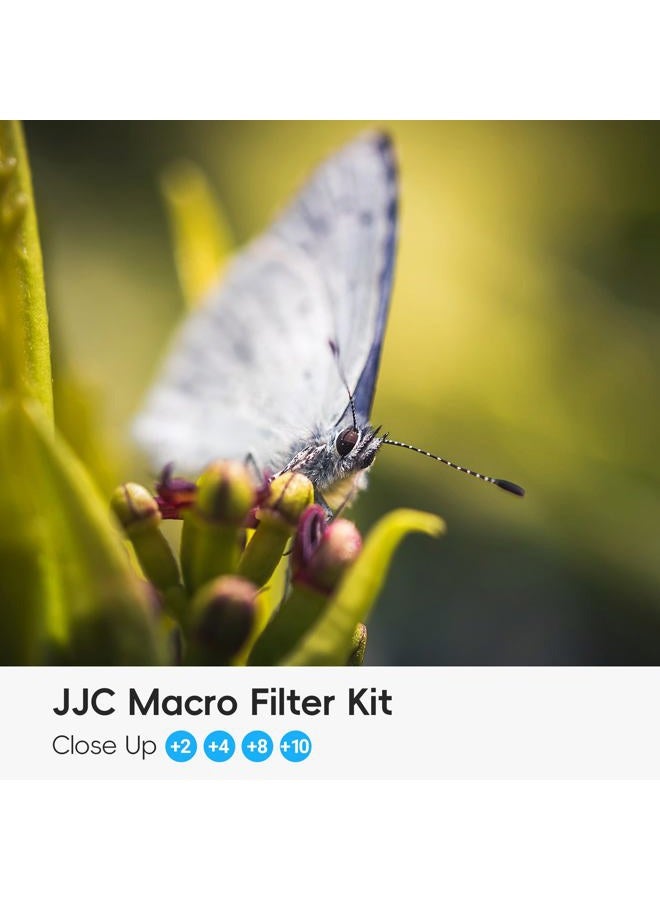 JJC 58mm Macro Close-Up Filter Set (+2 +4 +8 +10) Macro Filter Accessory with Lens Filter Pouch for Canon Rebel T8i, T7i, T6i, T7, T6,EOS 90D, 80D, 77D with Canon EF-S 18-55mm f/3.5-5.6 IS STM Lens - Image 2