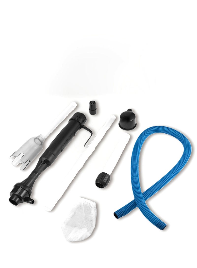 NIBEMINENT Vacuum Siphon Cleaner Pump Black/White/Blue - Image 1