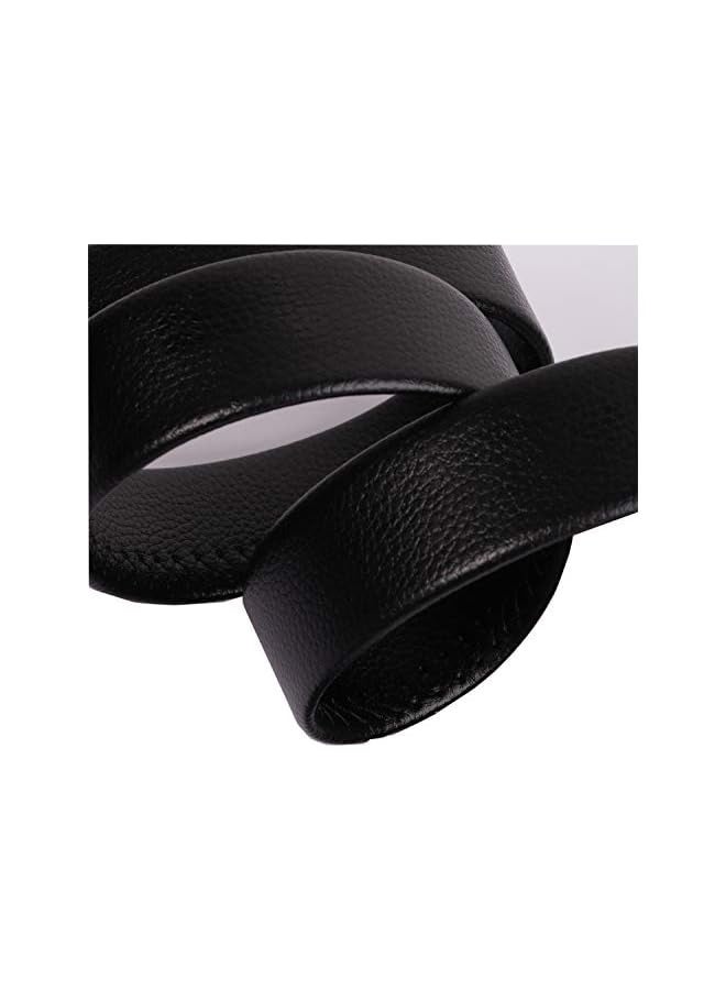 بروماس حزام جلدي للرجال، حزام جلدي للرجال مع إبزيم تلقائي، مرفق في صندوق هدايا أنيق - أسود - Image 4