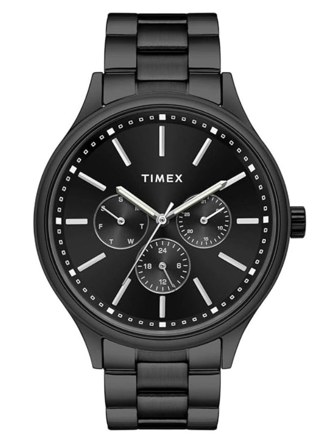 تيميكس ساعة TIMEX تناظرية للرجال، بمينا مستدير ومقاومة للماء - Image 1