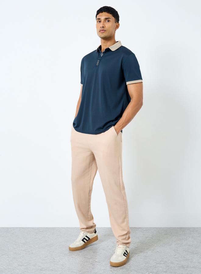 ستايلي تيشيرت بولو سادة بقصة عادية - Image 2