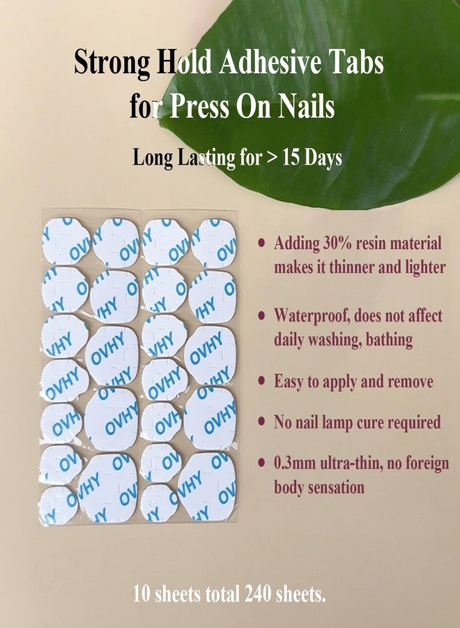 YUNEEHA Nail Adhesive Tabs, Sticky Tabs for Nails, Strong Nail Glue for Press On Nails, Waterproof Stickers (pro Version 10 Sheets) - Image 3