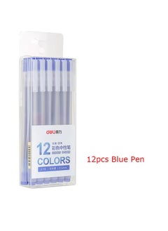 Deli Deli 12Pcs/Set Gel Pen School Pens Set Pen 0.5MM Color Ink Stationery Student SuppliesWater-based Pen Writing Painting Tools  - Image 1