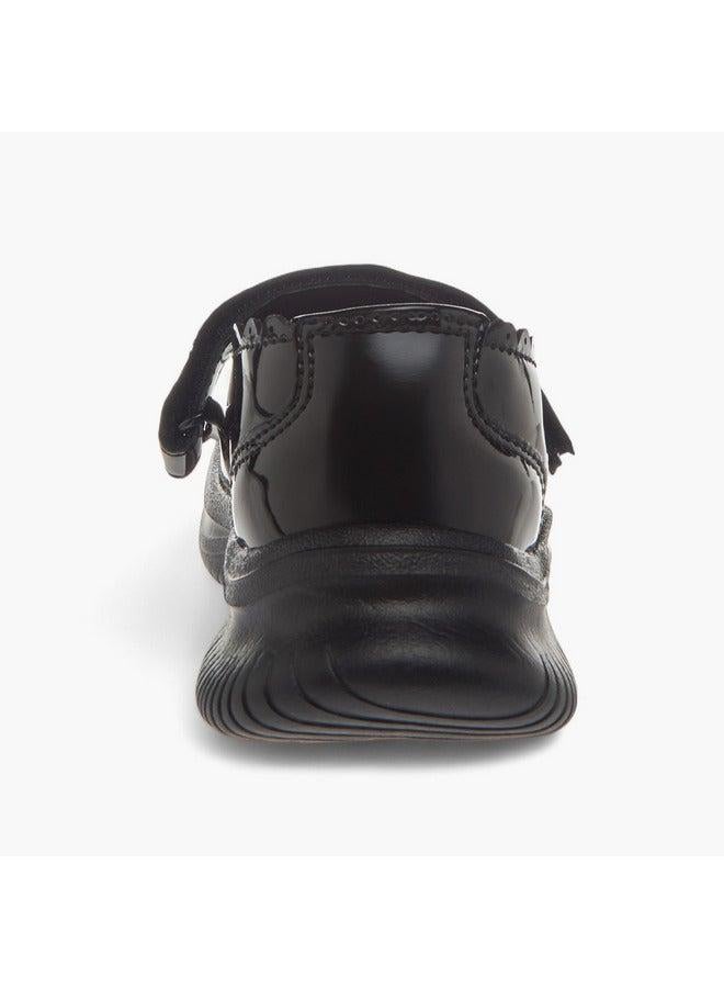 Dash Girls Bow Accent School Shoes with Hook and Loop Closure - Image 5