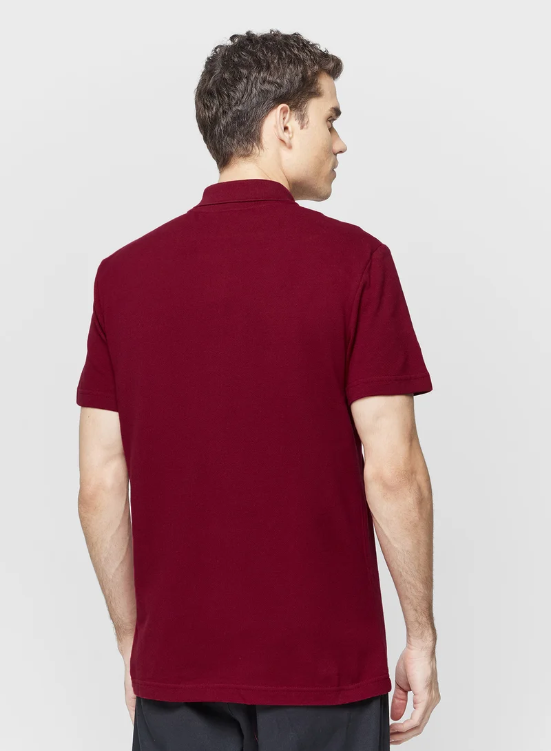 LACOSTE Stretch Pique Trim Pop Polo