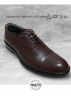 Meto Meto brown formal oxford shoe made of original natural leather, original sole and medical insole  - Image 2