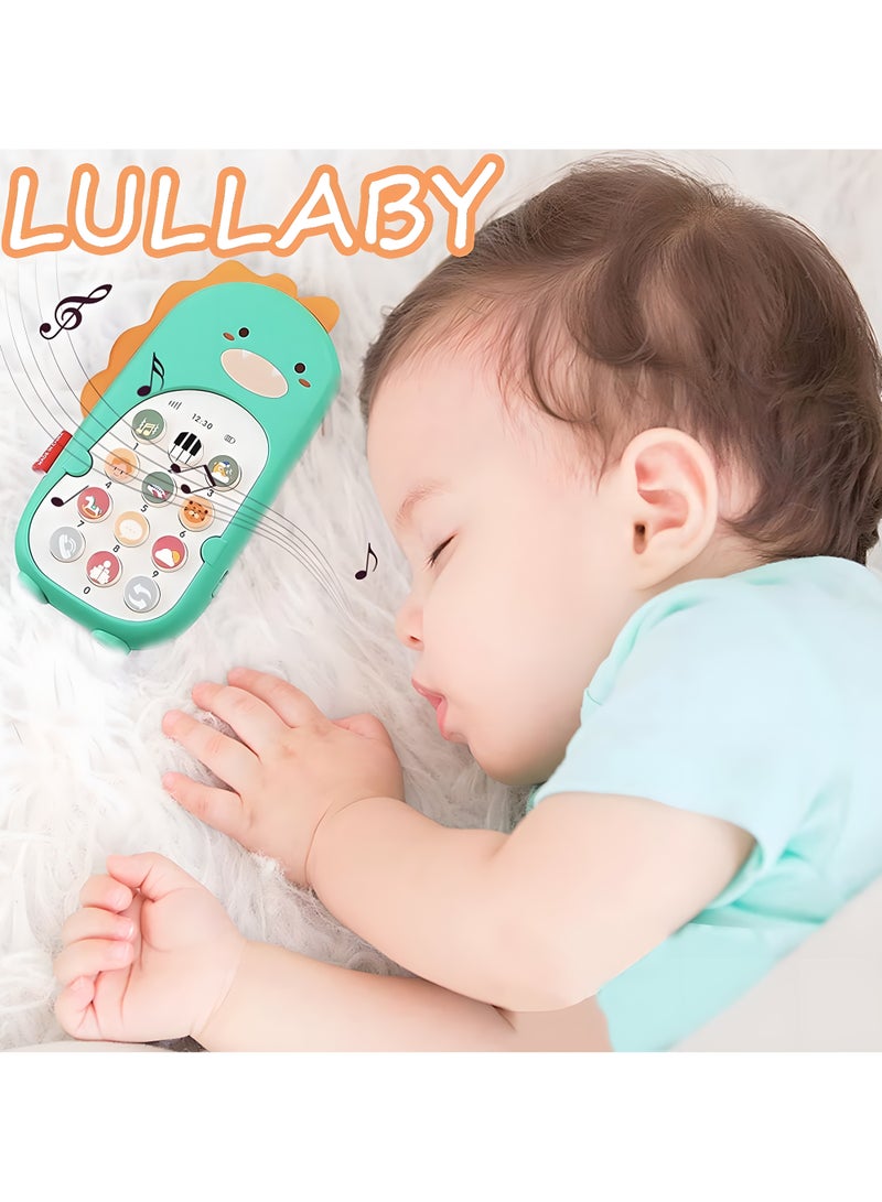 ليكسادا 1 قطعة ألعاب هاتف خلوي للأطفال مع موسيقى، ألعاب تسنين للأطفال، ألعاب تعليمية موسيقية للأطفال الصغار والأطفال بعمر 18 شهرًا فأكثر (أخضر) - Image 3