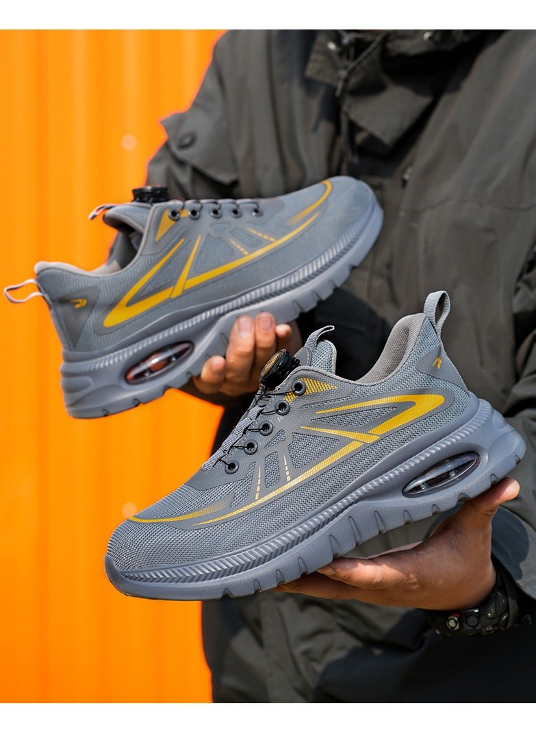 Men's and women's steel-toed safety shoes, hooded industrial safety sneakers, men's work shoes, breathable and comfortable non-slip industrial boots - Image 2