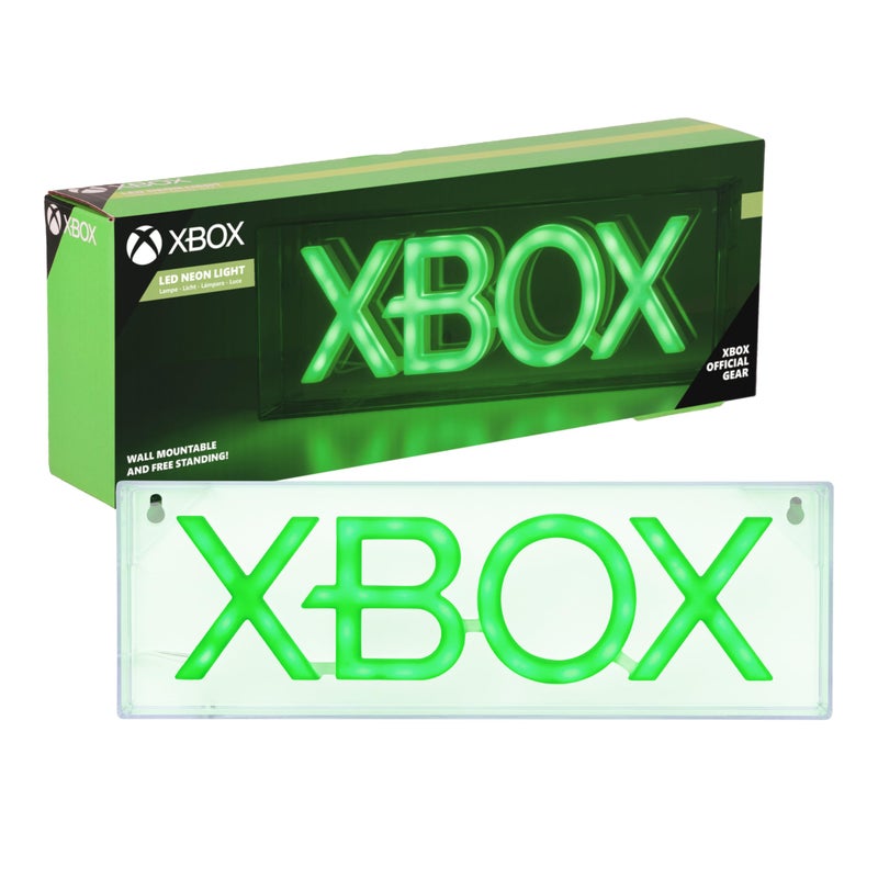 Paladone Xbox LED Neon Light, Free Standing or Wall Mountable Gaming Desk Accessories, Game Room Decor & Gift for Gamers, 11.7" Wide - Image 1