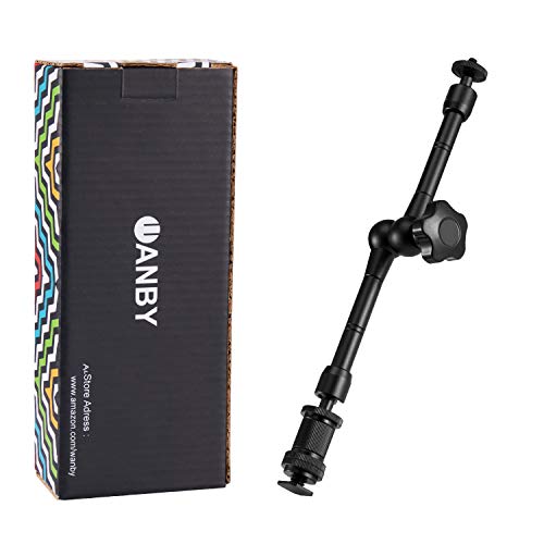 WANBY 11 Inch Articulating Friction Magic Arm Adjustable w/Hot Shoe Mount 1/4'' Tripod Screw for Camera Rig, LCD Monitor, LED Flash Lights (11'Arm) - Image 2