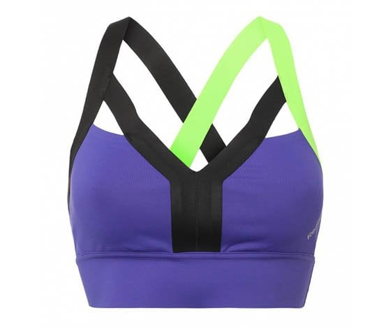 Reebok حمالة صدر قصيرة للتمارين الرياضية للنساء، بنفسجي