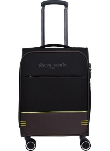 pierre cardin Ultra Light Black Unisex Cabin Size Suitcase 04PC8200-03  - Image 1