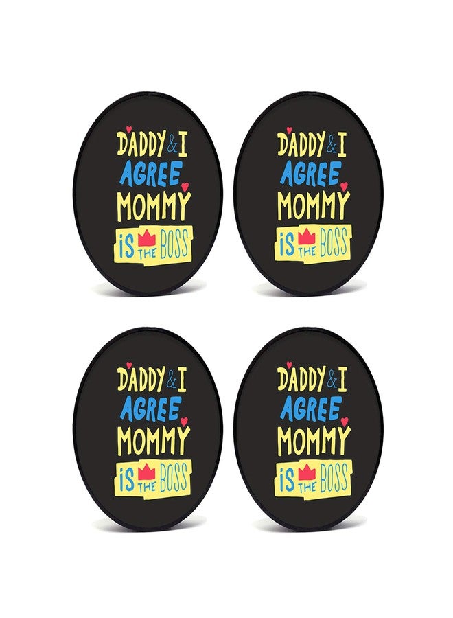 Tinywalk Quotes Coasters Men Wooden Printed Coaster (4X4) inch Set of 4 Pieces - Image 1