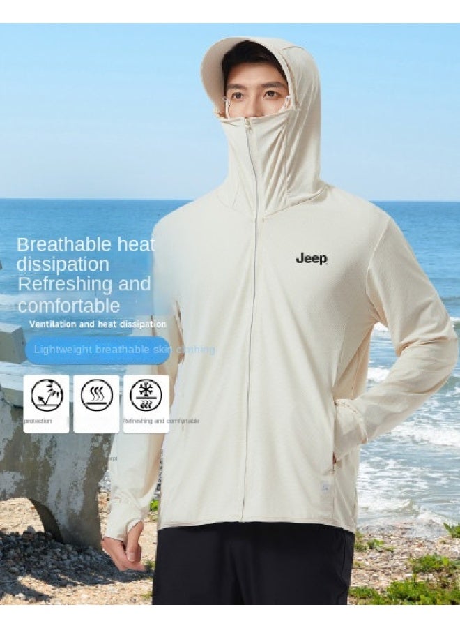 Jeep Upf50+】men's Summer Fashion Versatile Sun Protection Hooded Jacket, Outdoor Uv-resistant Coat For Men - Image 1