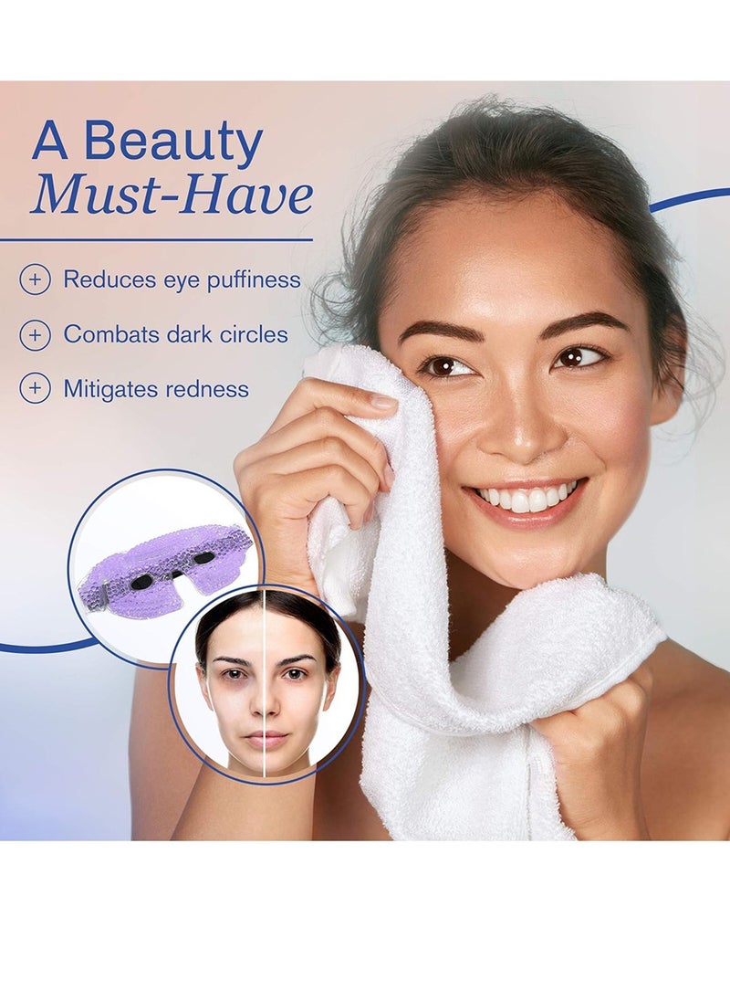Perfecore Eye Mask Get Rid of Puffy Eye S Migraine Relief, Sleeping, Travel Therapeutic Purple  - Image 2
