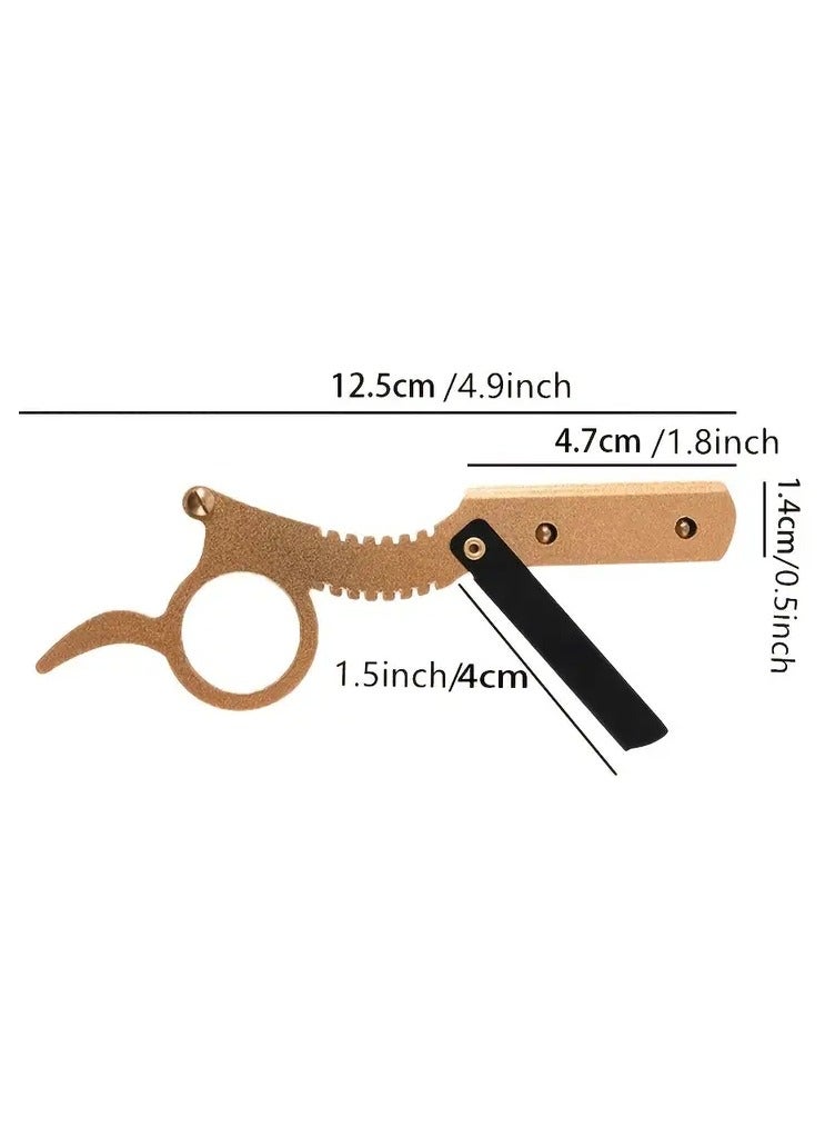 Rozino Straight Edge Barber Razor Haircut Beard Eyebrow Shaving Tool Manual Depilation Razor Hairdresser Trimming Blades - Image 3