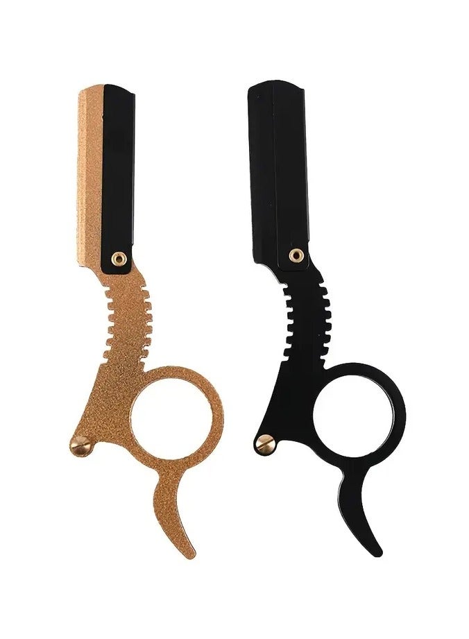 Rozino Straight Edge Barber Razor Haircut Beard Eyebrow Shaving Tool Manual Depilation Razor Hairdresser Trimming Blades - Image 4