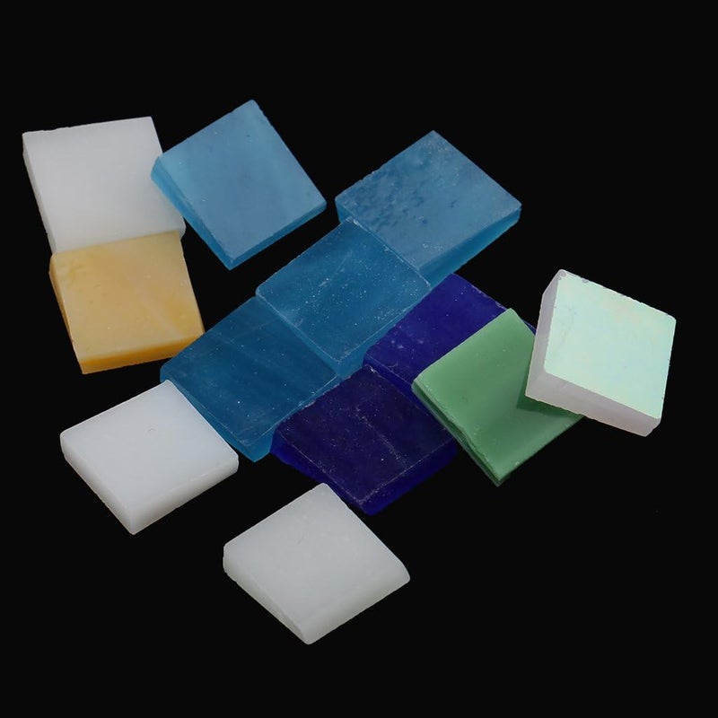 klarako 250pcs Vitreous Glass Mosaic Tiles Pieces For Arts DIY Craft 10x10mm Many Color klarakoMulticolor - Image 5