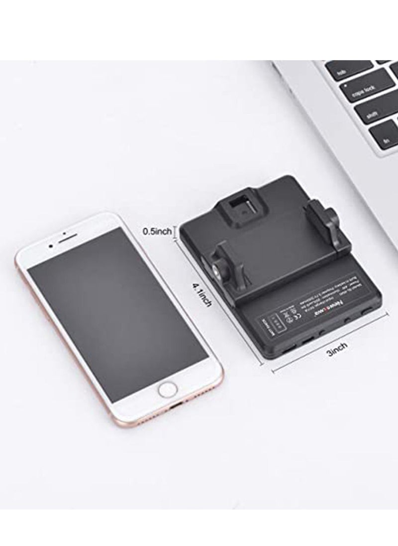 Arabest - LED high power rechargeable clip-on video light with front and rear clip, adjustable 3 light modes for cell phones, iPhone, Android, iPad, laptop, for makeup, selfie, Vlog, video conferencing - Image 1
