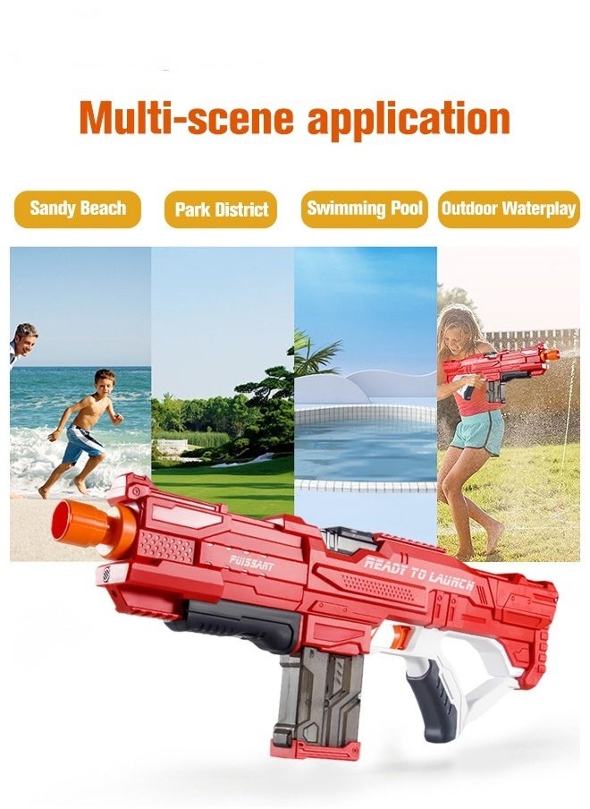 MIXDE - Electric Water Gun Squirt Guns Toy Powerful Water Blasters Fully Auto Refill Water Soaker with Battery Powered High capacity Water Tank, Long Range 10 m, Pool Outdoor Toys for Kids - Image 1