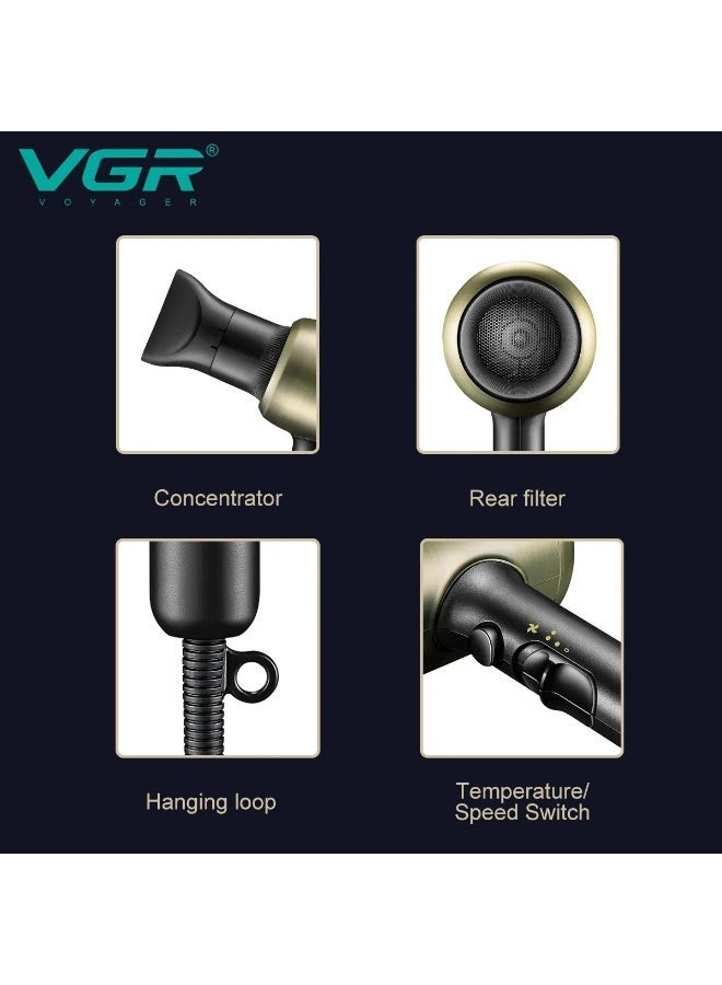 VGR Professional Hair Dryers - 1800-2200W High-Speed Electric Blow Dryers with Overheating Protection - Salon Quality V-453 - Image 3