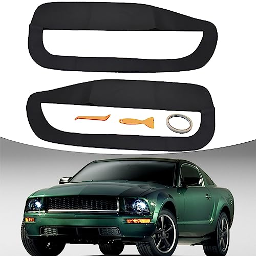 ANTUKO 2Pcs Car Front Door Panel Leathe Insert Cards Cover Replacement for Mustang 2005-2009 - Image 2