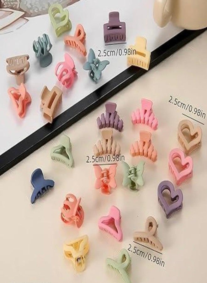 Radhya Accessories Geometric Matte finish Mini Hair Claws for Women Girls (Pack of 12) Hair Clutchers Mini hair clips Claw Clutchers Korean hair accessories for Women Ponytail Hair claws Birthday Gift - Image 4