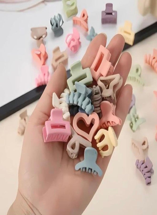Radhya Accessories Geometric Matte finish Mini Hair Claws for Women Girls (Pack of 12) Hair Clutchers Mini hair clips Claw Clutchers Korean hair accessories for Women Ponytail Hair claws Birthday Gift - Image 2