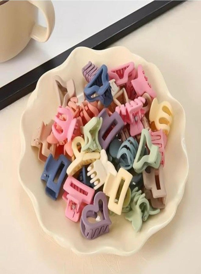 Radhya Accessories Geometric Matte finish Mini Hair Claws for Women Girls (Pack of 12) Hair Clutchers Mini hair clips Claw Clutchers Korean hair accessories for Women Ponytail Hair claws Birthday Gift - Image 1