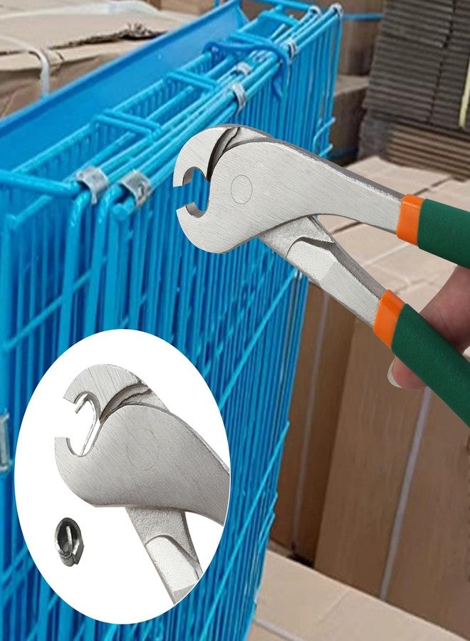 LEONTOOL Heavy Duty J-Clip Pliers, Anti-slip Comfortable Grip, Curved Nose for Building Cages & More - Image 3