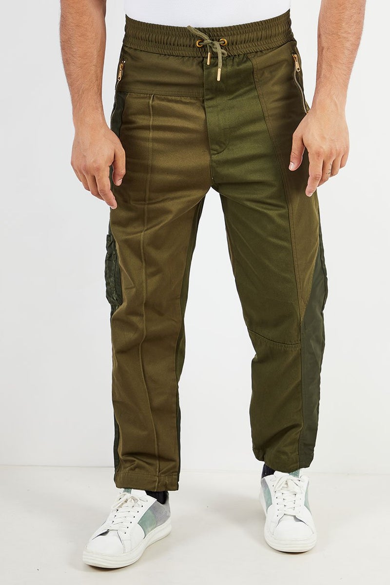 DIESEL Men Regular Fit Drawstring Jogger Pants, Olive  - Image 1
