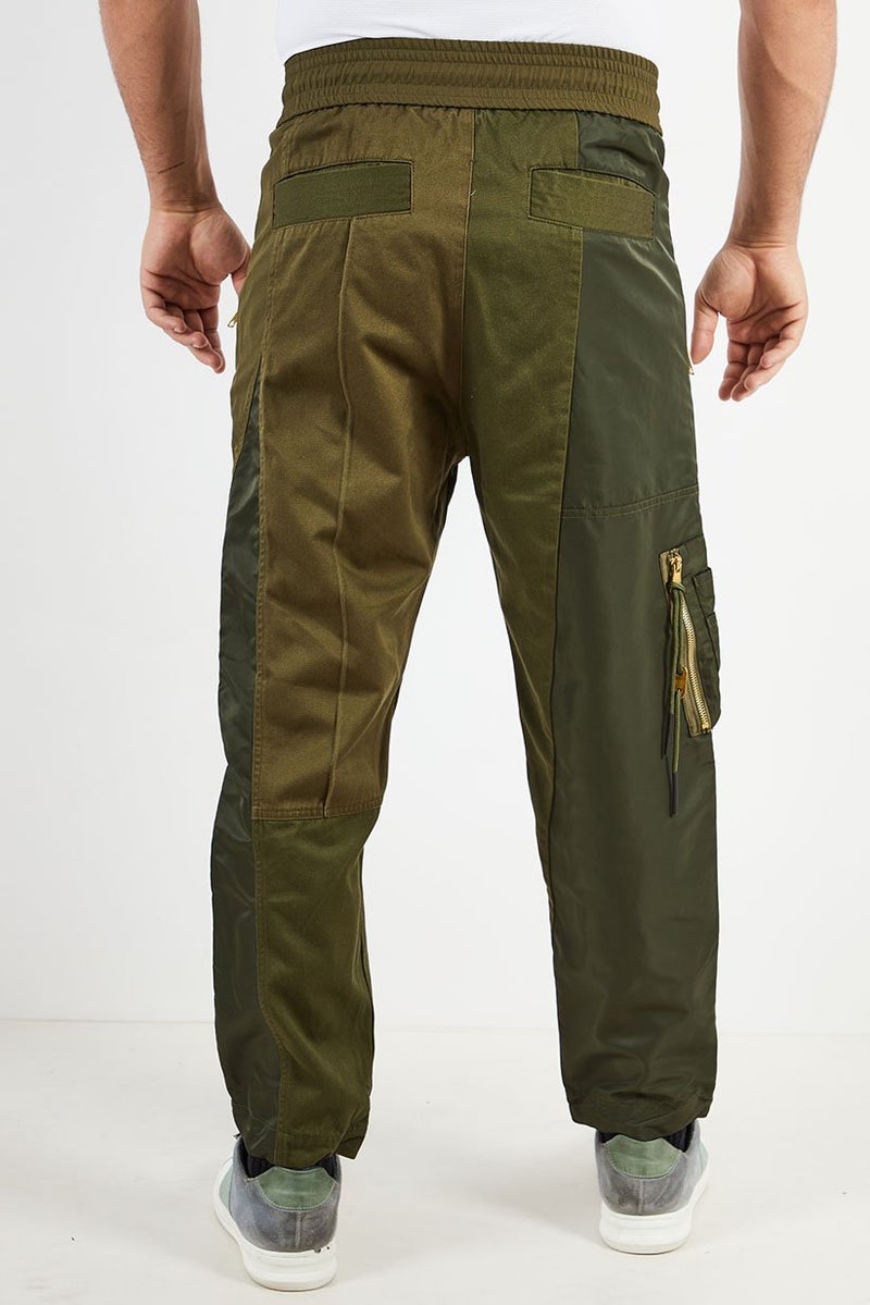 DIESEL Men Regular Fit Drawstring Jogger Pants, Olive  - Image 4