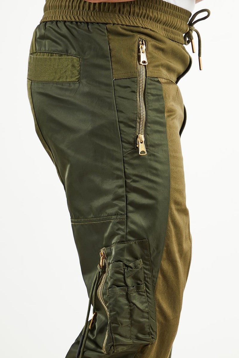 DIESEL Men Regular Fit Drawstring Jogger Pants, Olive  - Image 3