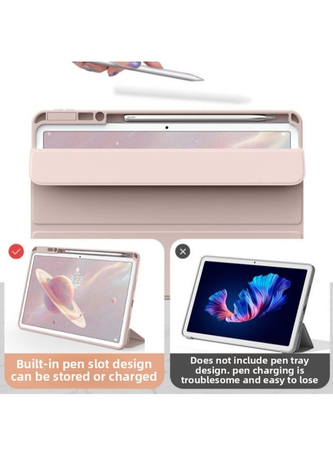 Suitable For Huawei Flat Protective Case Matepad11 Glory V610.4 Tri-fold Acrylic Case Pro10.8-Color:White Ice-Applicable Model:Glory V7-10.4 Inches (not Dormant)