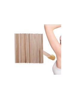 Wooden Depilatory Wax Applicator Stick,100PACK Wooden Hair Removal Tools Tattoo Waxing Spatula Stick Lip Nose Eyebrow Waxing Sticks For Home Spa
