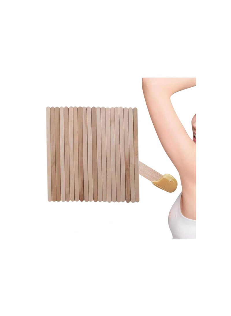 Generic - Wooden Depilatory Wax Applicator Stick,100PACK Wooden Hair Removal Tools Tattoo Waxing Spatula Stick Lip Nose Eyebrow Waxing Sticks For Home Spa - Image 1