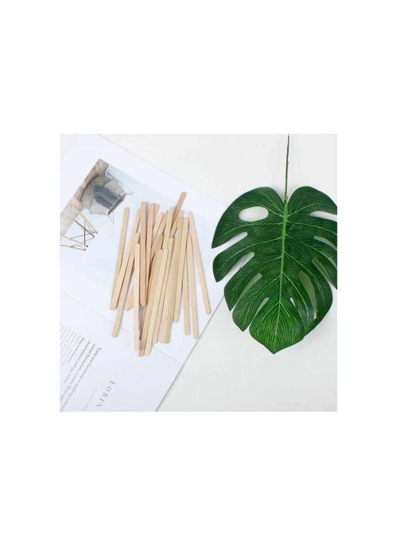 Generic - Wooden Depilatory Wax Applicator Stick,100PACK Wooden Hair Removal Tools Tattoo Waxing Spatula Stick Lip Nose Eyebrow Waxing Sticks For Home Spa - Image 1