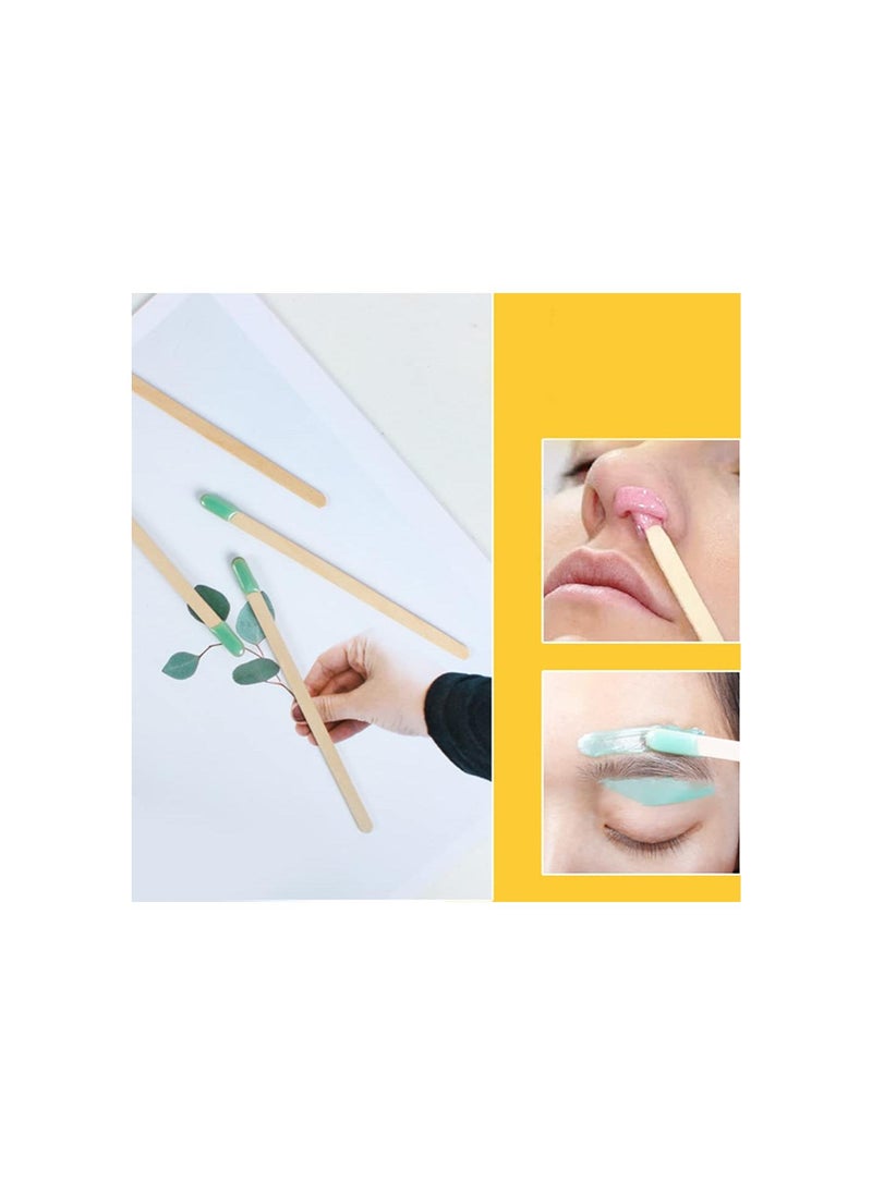 Generic - Wooden Depilatory Wax Applicator Stick,100PACK Wooden Hair Removal Tools Tattoo Waxing Spatula Stick Lip Nose Eyebrow Waxing Sticks For Home Spa - Image 1