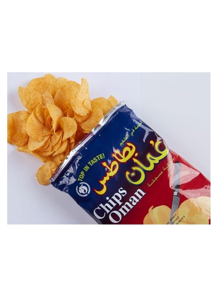 Oman Chips رقائق البطاطس بنكهة الفلفل الحار العمانية بالجملة عبوة كرتونية تحتوي على 50 قطعة × 15 جم - Image 3
