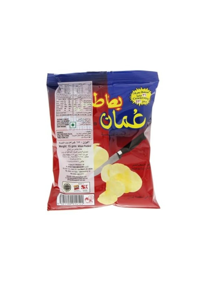 Oman Chips رقائق البطاطس بنكهة الفلفل الحار العمانية بالجملة عبوة كرتونية تحتوي على 50 قطعة × 15 جم - Image 5