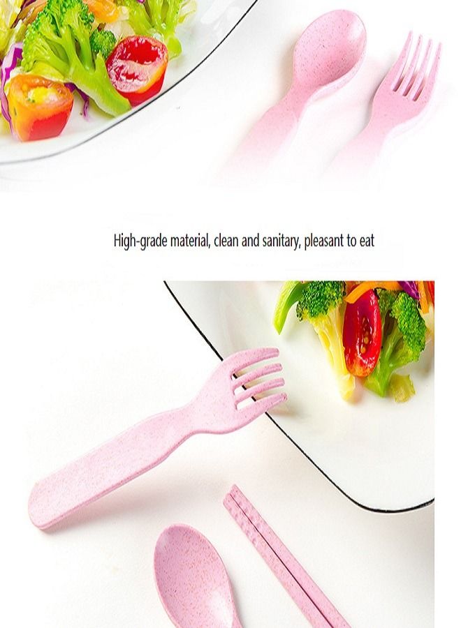 Portable tableware three-piece outdoor travel tableware chopsticks spoon fork  - Image 3