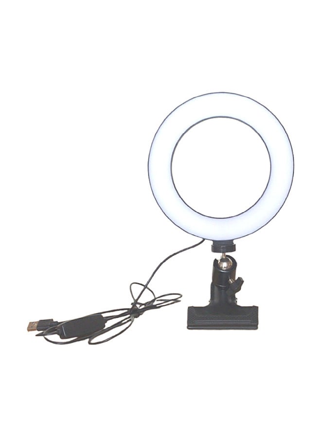 16CM6 Inch Anchor Photography Mobile Phone Ring Light Computer Video Conference Clip Light-Color:16cm Ring Lamp + Rubber Sleeve Strong Clamp  - Image 1