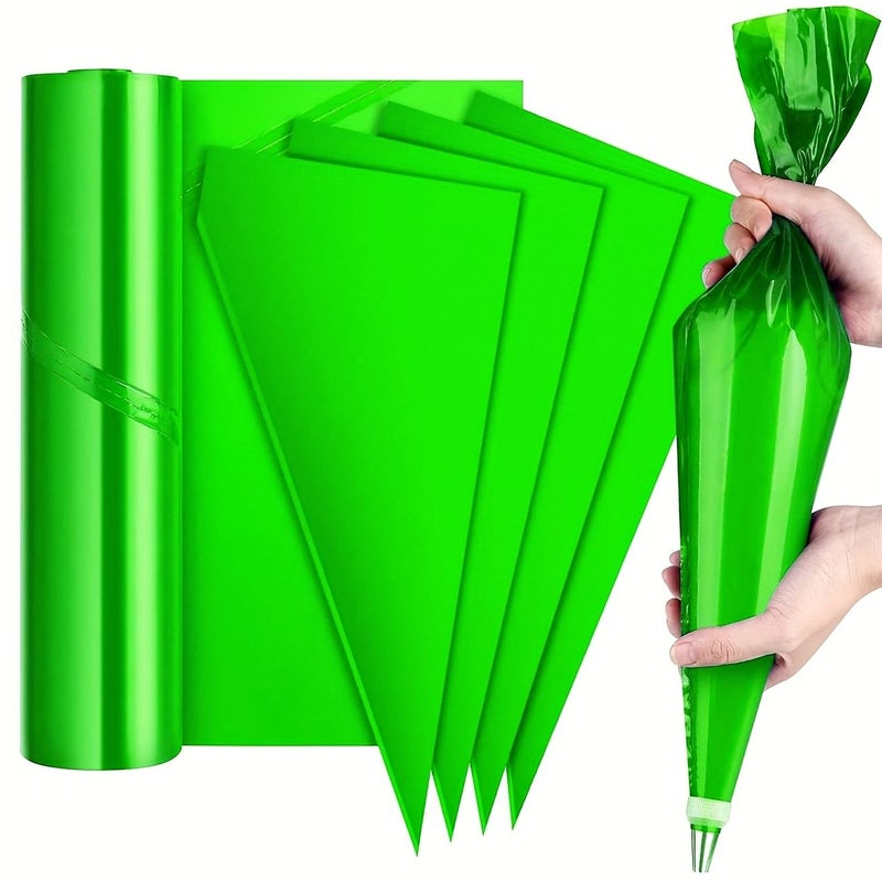 30 Green Extra Thick Disposable Piping Bags for Cake Decorating Icing Nozzle - Image 1