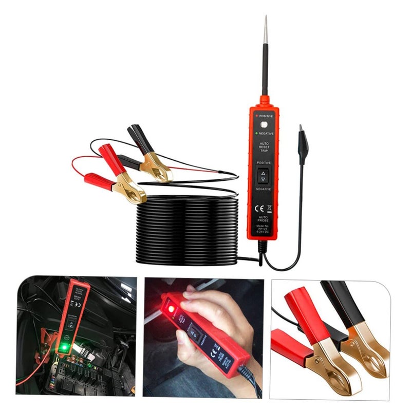 Automotive Engine Circuit Tester with Battery Clips for Voltage Detection and Diagnostics - Image 3