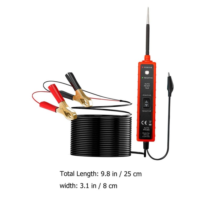 Automotive Engine Circuit Tester with Battery Clips for Voltage Detection and Diagnostics - Image 4