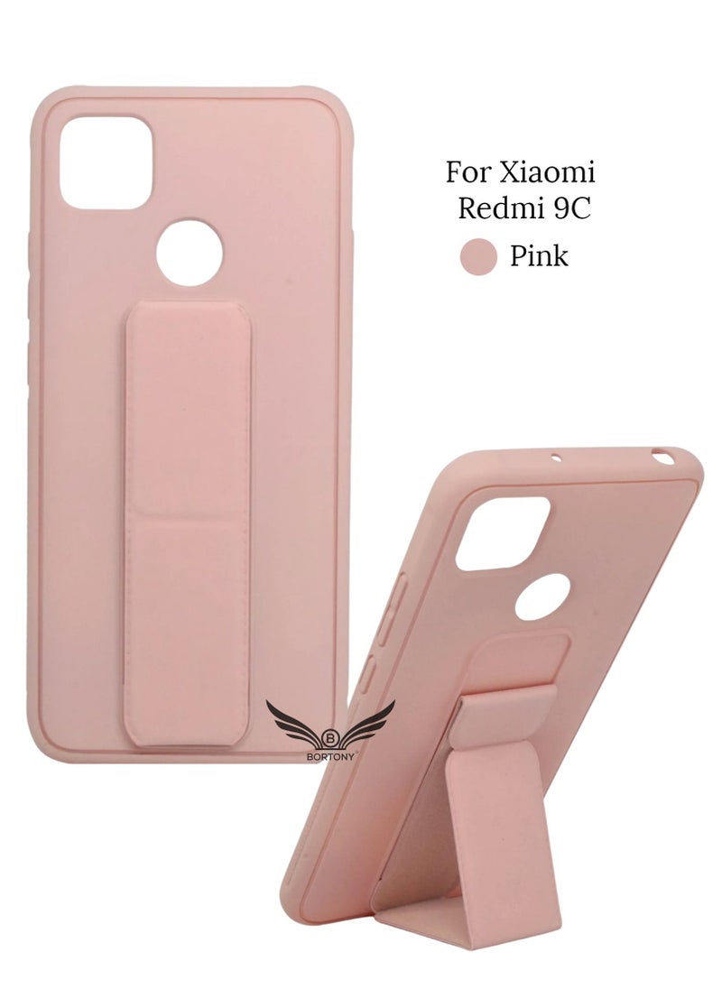 BORTONY Finger Grip Car Mount Protective Case Cover For Xiaomi redmi 9C  - Image 1