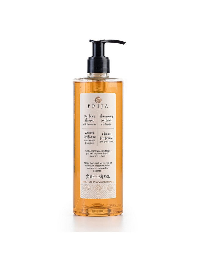 Prija Rija Fortifying And Strengthening Shampoo With Eruca Sativa (12.84 Fl Oz) For All Hair Types Vegan Friendly Dermatologically Tested Made With 100% Recycled Bottle - Image 1