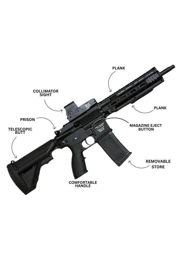 بريميم بندقية رش جل كهربائية إم٤١٦ – لعبة قابلة للشحن بتصميم واقعي - Image 2