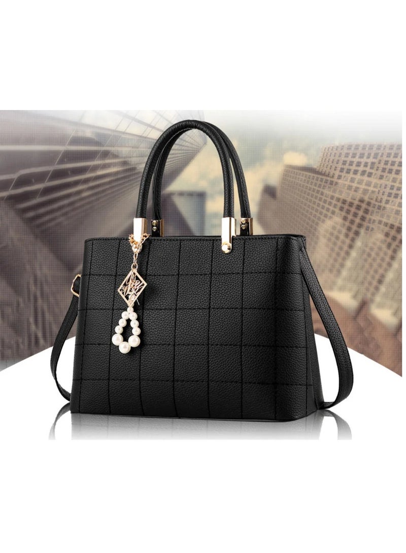 Leather Shoulder Bag Black - Image 1